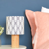 Navy Ellipse Drum Table Lampshade
