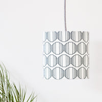 Navy Ellipse Drum Ceiling Lampshade
