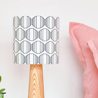 Navy Ellipse Drum Table Lampshade
