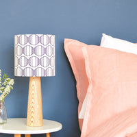Navy Ellipse Drum Table Lampshade