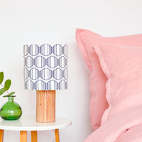 Navy Ellipse Drum Table Lampshade