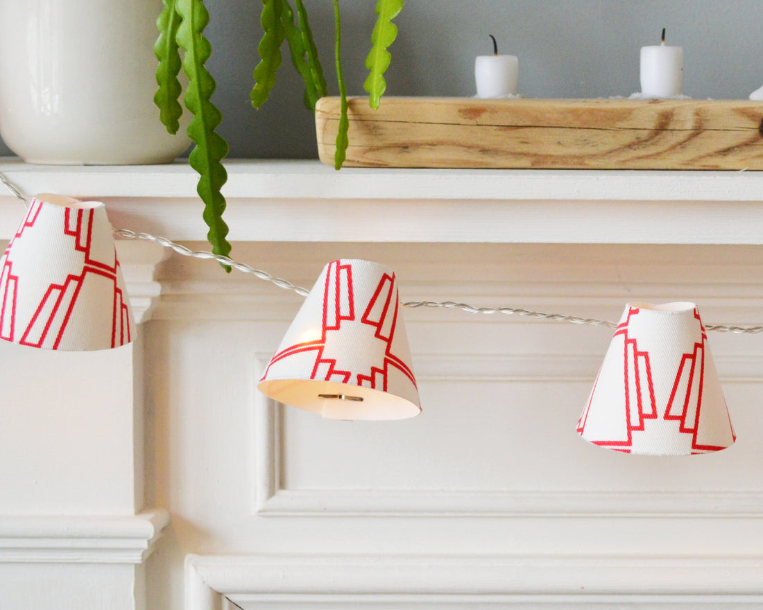 Red Geometric Fairy Lights