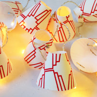 Red Geometric Fairy Lights