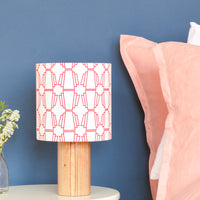 Red Geo Drum Table Lampshade