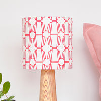 Red Geo Drum Table Lampshade