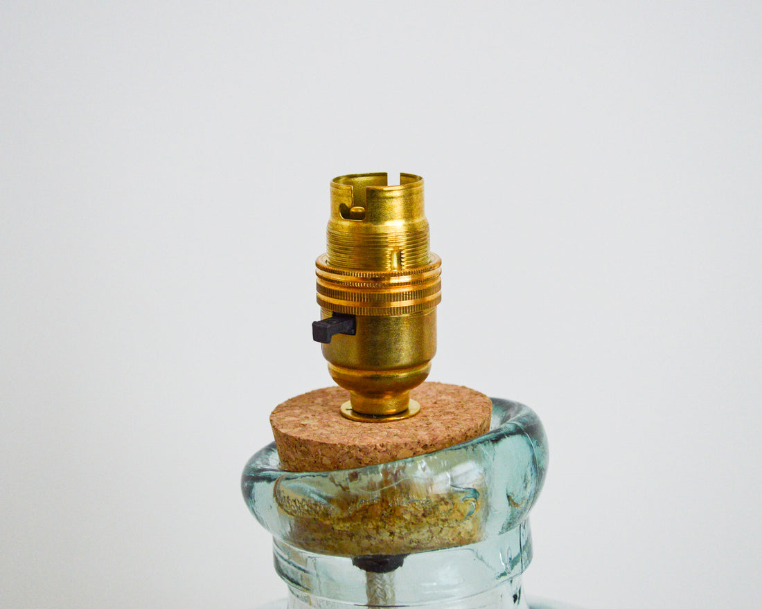 Small Recycled Glass Lamp Base