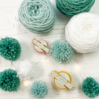 Fairy light pom pom craft kit, icy blues
