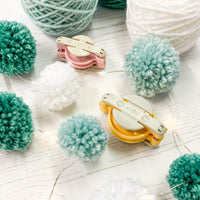 Fairy light pom pom craft kit, icy blues