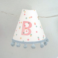 Personalised pom pom fairy lights in pink