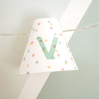 Personalised fairy lights in green