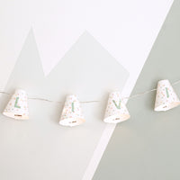 Personalised fairy lights in green
