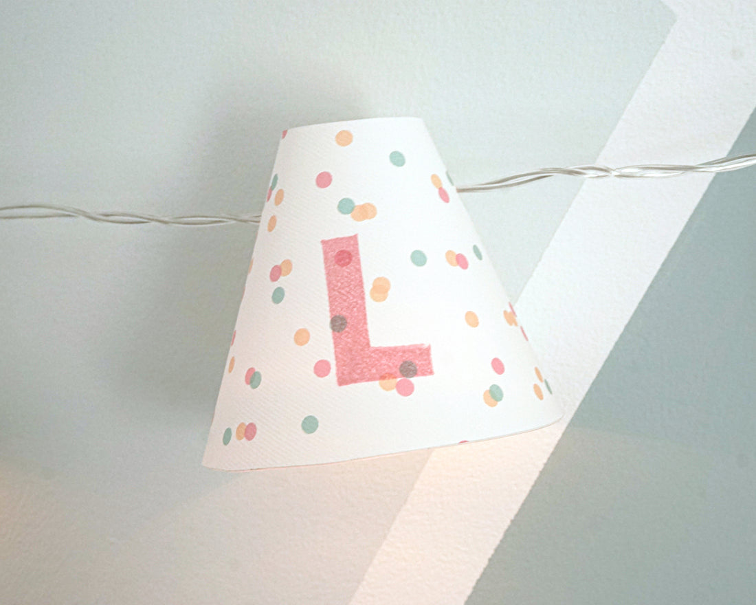 Personalised fairy lights in pink