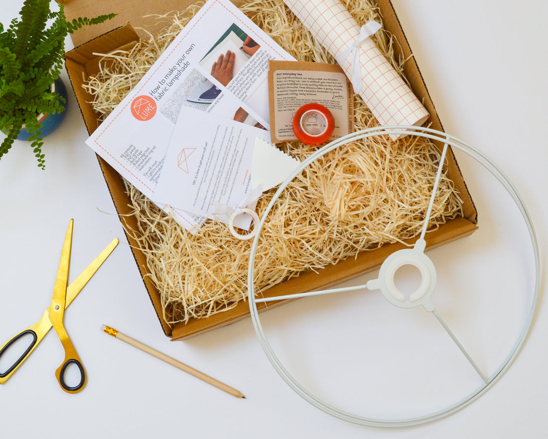 Lampshade Making Kit With Fabric - Large