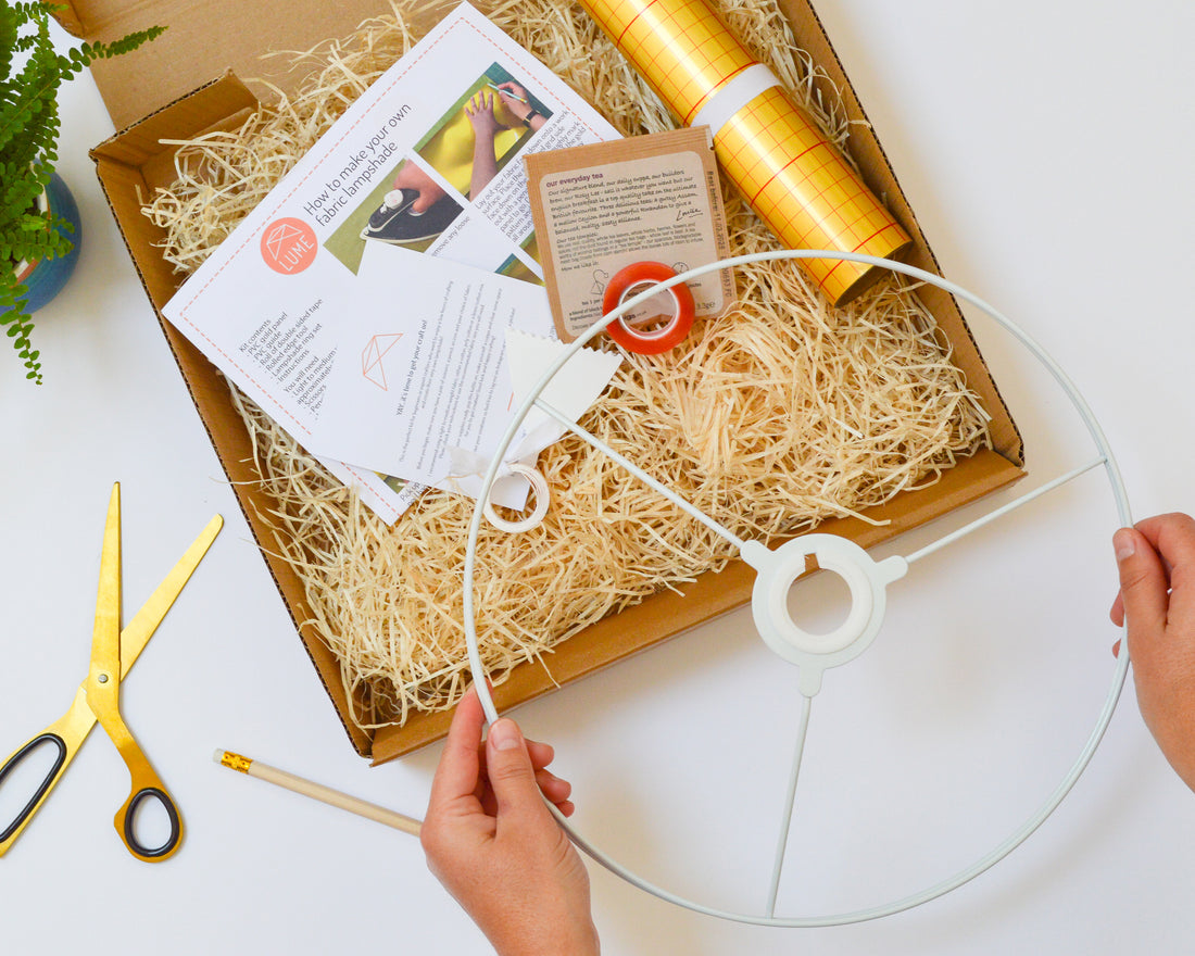 Lampshade Making Kit Gold Lined - large