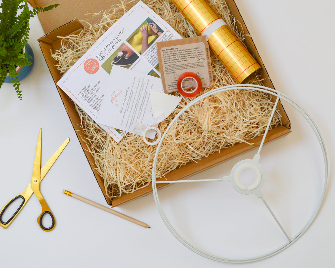Lampshade Making Kit Gold Lined - large