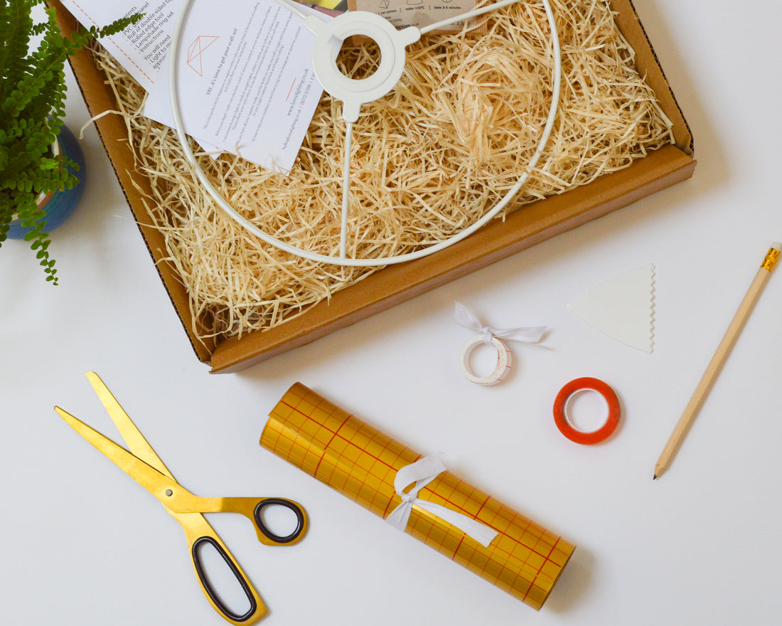 Lampshade Making Kit Gold Lined - large