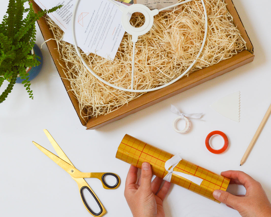 Lampshade Making Kit Gold Lined - medium