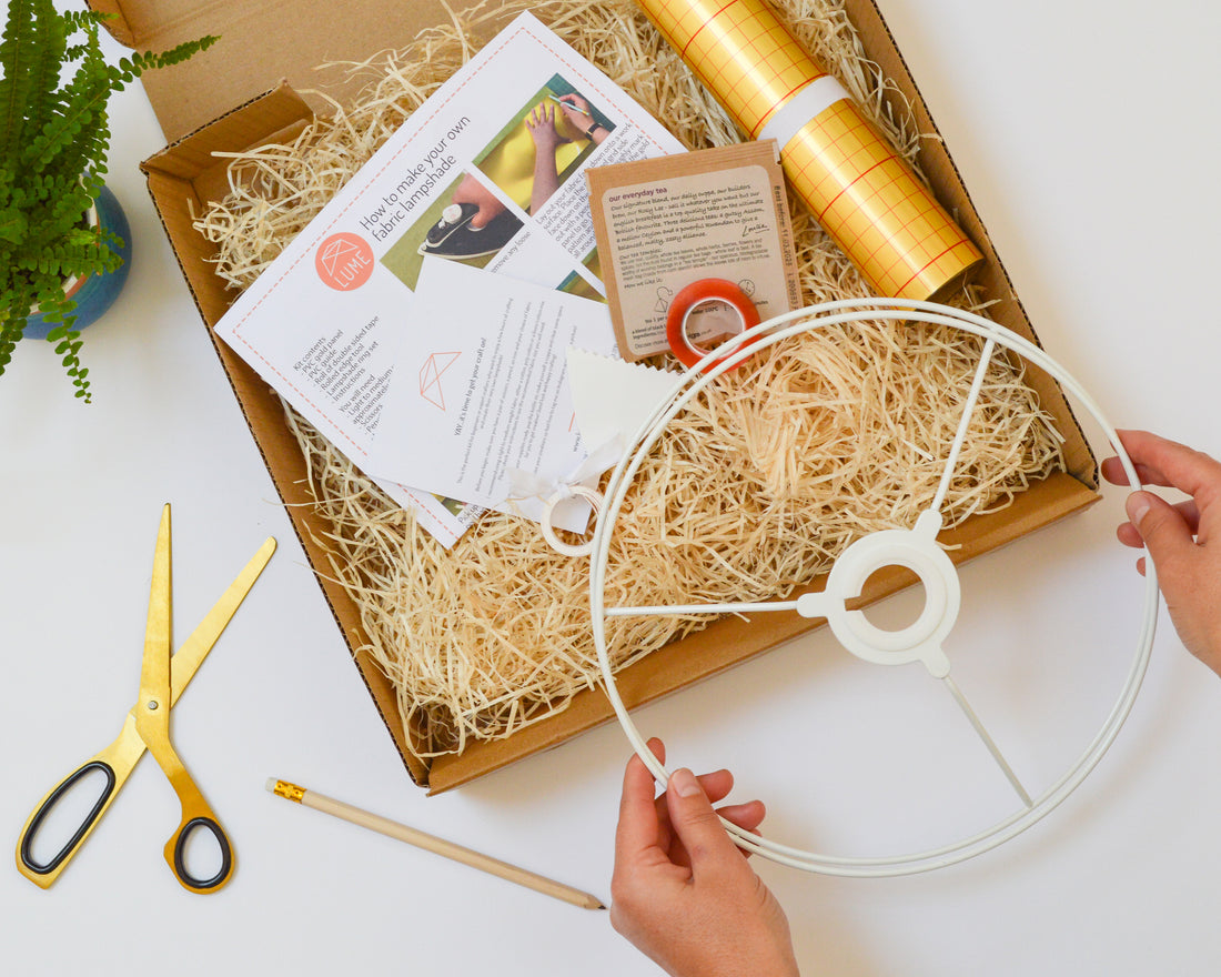 Lampshade Making Kit Gold Lined - medium