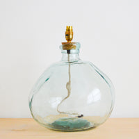 Large Recycled Glass Lamp Base