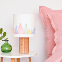 Colourful Mountains Drum Table Lampshade