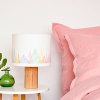 Colourful Mountains Drum Table Lampshade