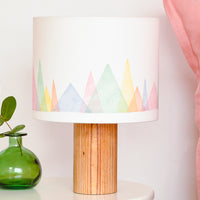 Colourful Mountains Drum Table Lampshade