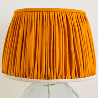 Mustard & Natural Gathered Lampshade