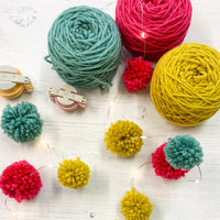 Fairy light pom pom craft kit, bright and colourful