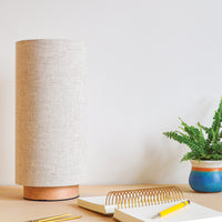 Linen slim desk lamp