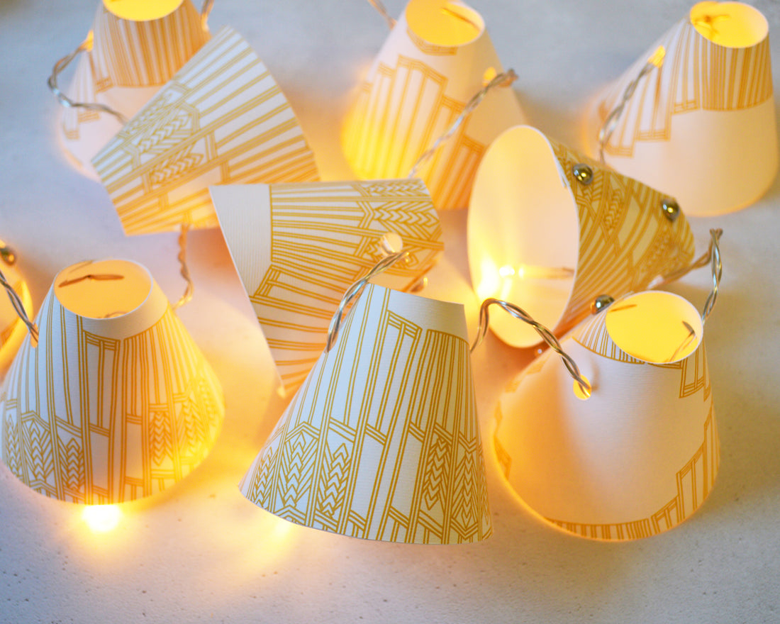 Mustard Ornamental Wave Fairy Lights