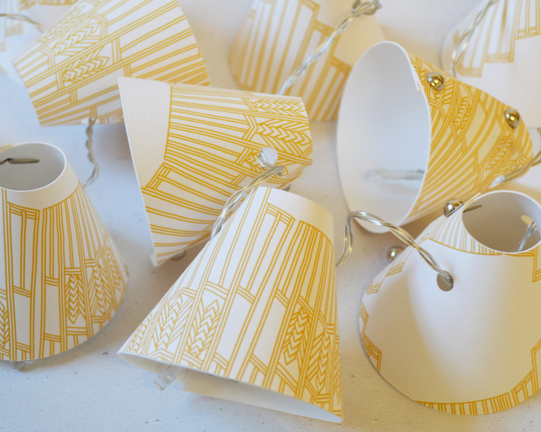 Mustard Ornamental Wave Fairy Lights