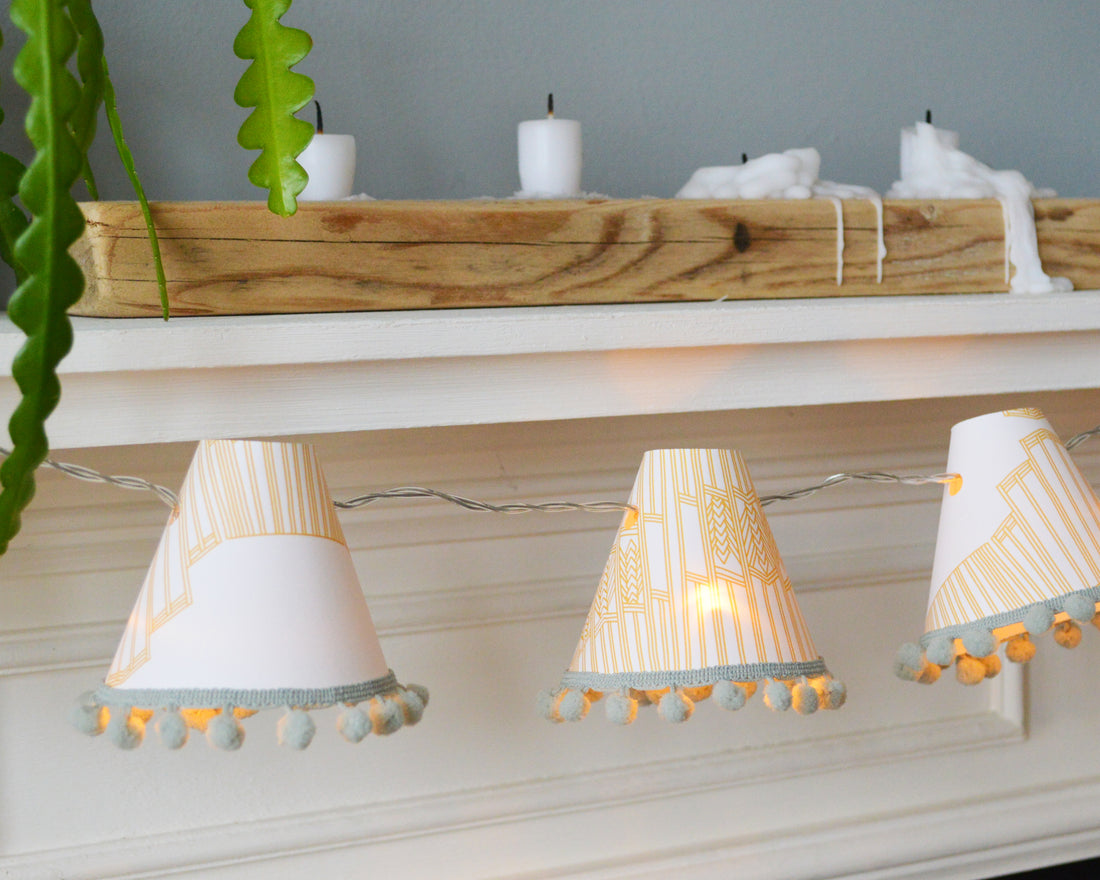 Mustard Ornamental Wave Fairy Lights