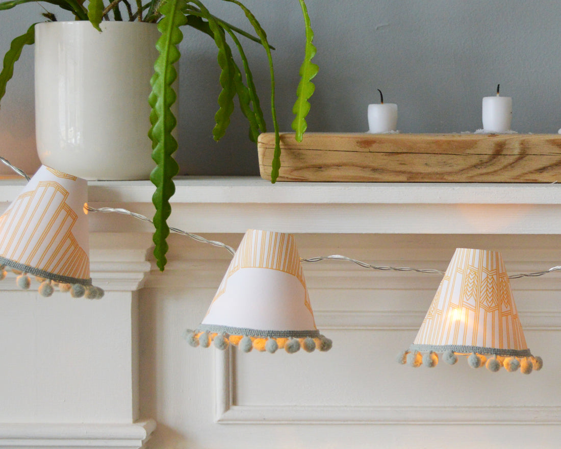 Mustard Ornamental Wave Fairy Lights