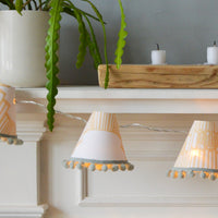 Mustard Ornamental Wave Fairy Lights