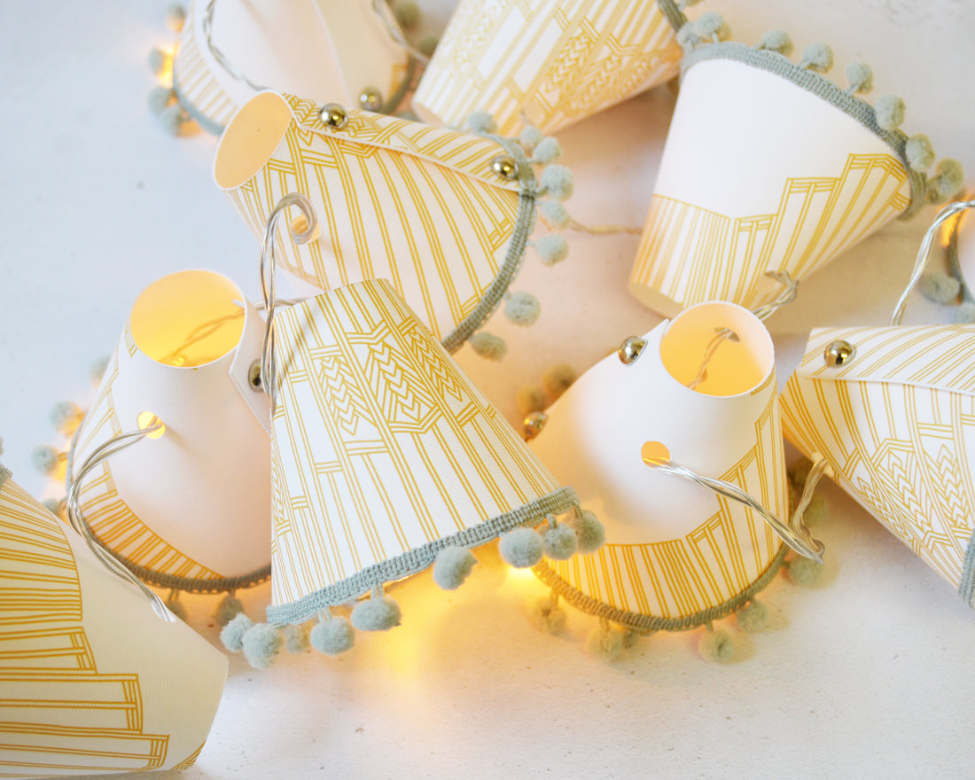 Mustard Ornamental Wave Fairy Lights