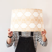 Mustard Ornamental Wave Tapered Lampshade