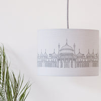 Brighton Pavilion Grey Linen Drum Lampshade
