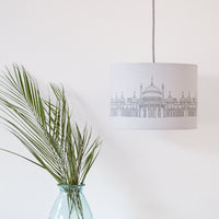 Brighton Pavilion Grey Linen Drum Lampshade
