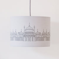 Brighton Pavilion Grey Linen Drum Lampshade