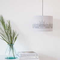 Brighton Pavilion Grey Linen Drum Lampshade