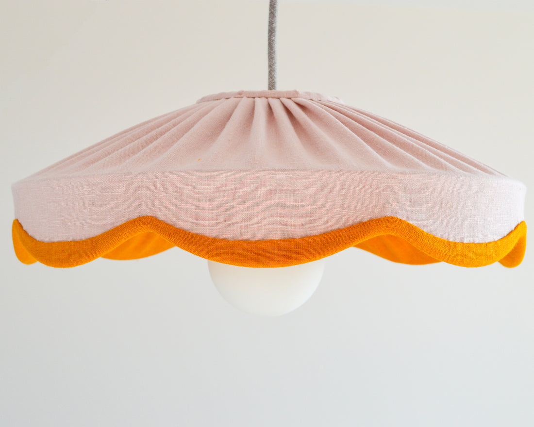 handmade pleated scallop lampshade