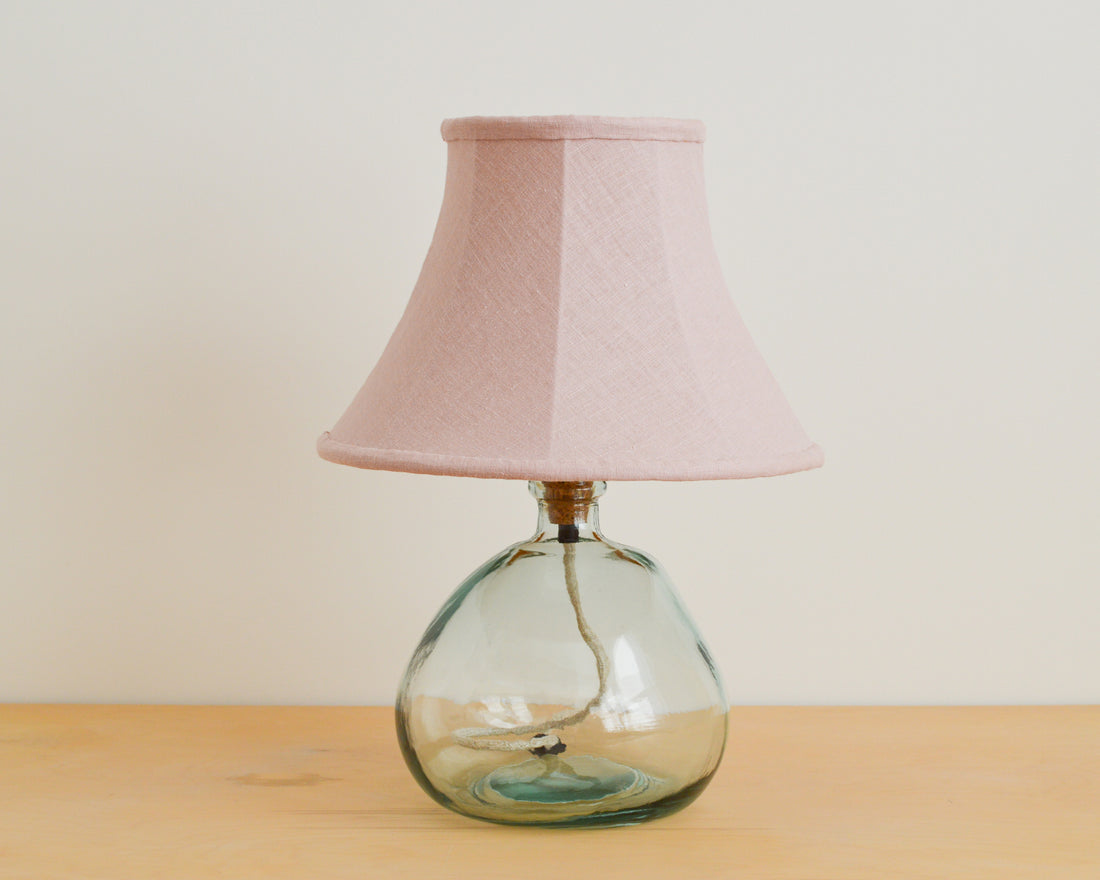 Pink & mustard Linen Empire Soft Lampshade