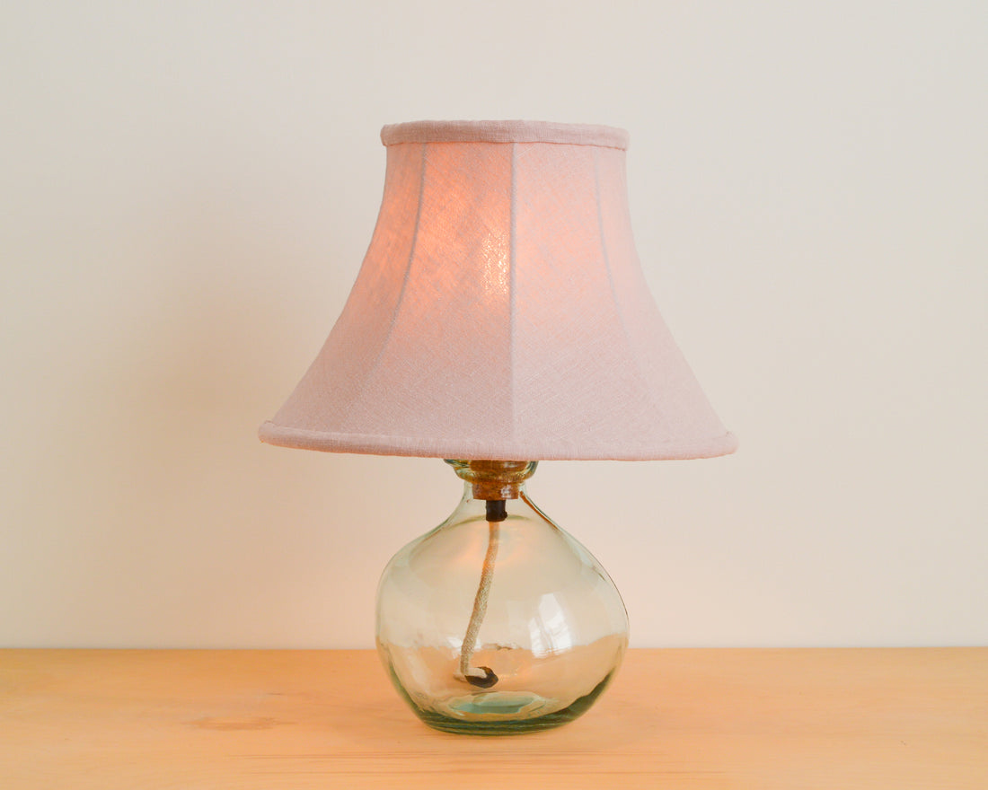 Pink & mustard Linen Empire Soft Lampshade