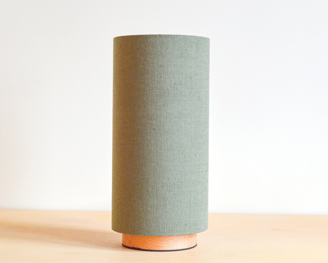 Linen green lampshade