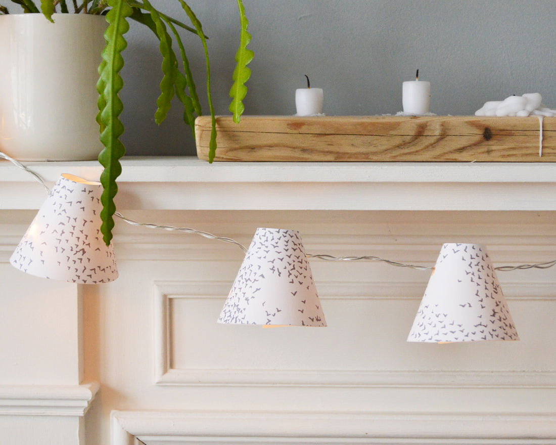 Starlings Bird Grey Fairy Lights