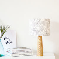Starlings Birds Grey Drum Table Lampshade
