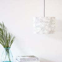 Starlings Birds Grey Drum Ceiling Lampshade