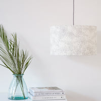 Starlings Birds Grey Drum Ceiling Lampshade