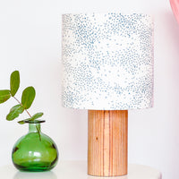 Starlings Birds Teal Drum Table Lampshade