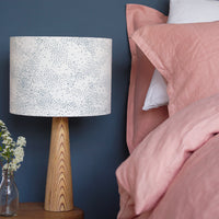 Starlings Birds Teal Drum Table Lampshade